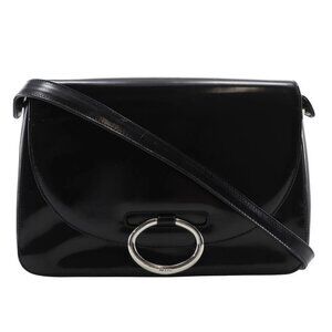 PRADA One Belt Shoulder Bag black Patent leather Women